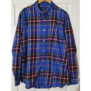 Men's Ralph Lauren Classic Fit Performance Flannel Long Sleeve Plaid Shirt - XL